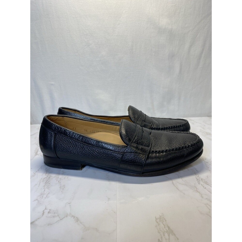 Alan Payne Wellesley Venado Loafer Black Excellent Condition Pebbled Leather 11 - Picture 2 of 7